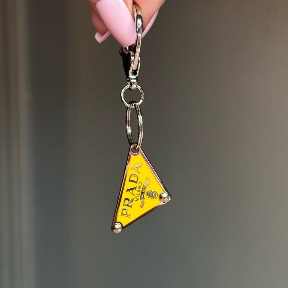Authentic Yellow Prada Repurposed Keychain - Picture 4 of 5
